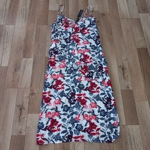 Cotton:On Woven Ronda Ruffle Midi American Floral White Sun Dress